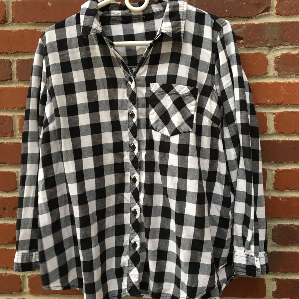 black & white flannel